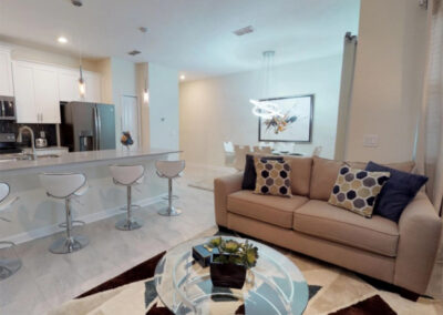 The living area at Storey Lake Resort 208, Kissimmee, Orlando
