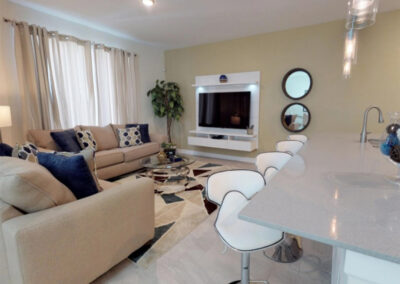 The living area at Storey Lake Resort 208, Kissimmee, Orlando