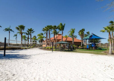The beach volleyball court at Aviana Resort, Davenport, Florida