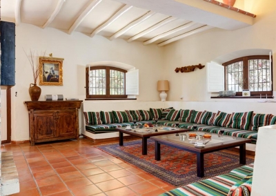 The first living area at Villa Casanova, Nerja