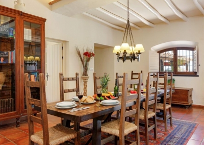 The dining area at Villa Casanova, Nerja