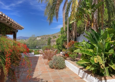 The patio at Villa Casanova, Nerja