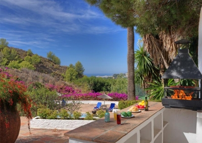 The barbecue area at Villa Casanova, Nerja
