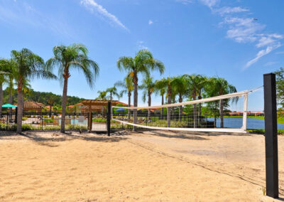 The beach volleyball court at Bella Vida Resort, Kissimmee