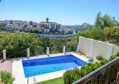 The swimming pool at Villa Eneldo, Fuengirola