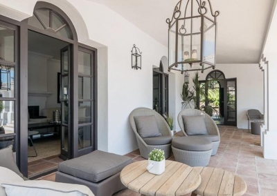 The terrace at Villa Halcones, Les Belvederes