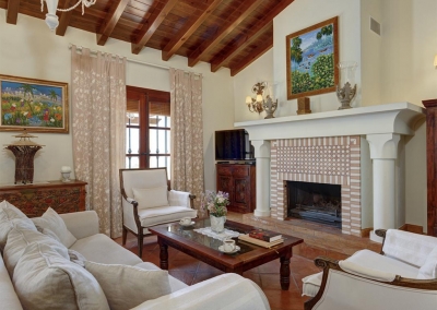 The living area at Villa Loli, Frigiliana