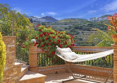 Relax in the hammock and enjoy the breathtaking views from Villa Loli, Frigiliana