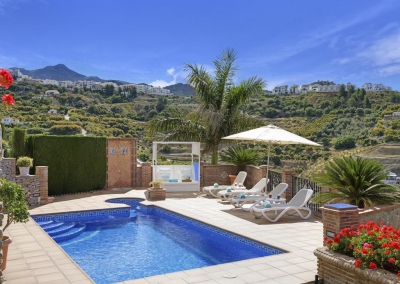 The swimming pool at Villa Loli, Frigiliana