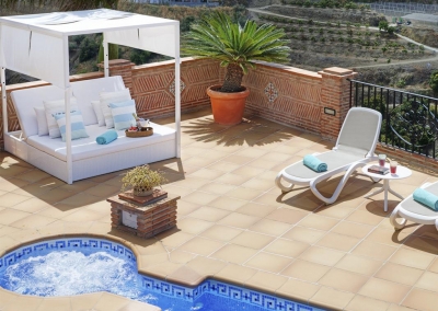 The swimming pool at Villa Loli, Frigiliana