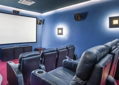 The cinema room at Villa Mirador, Benahavís