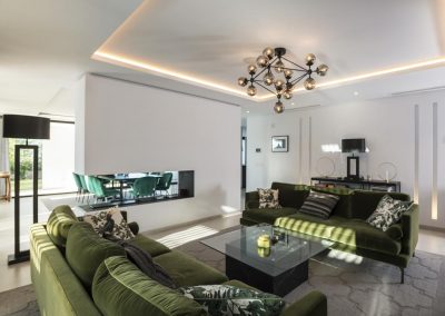 The living area at Villa Tucan, Nueva Andalucía
