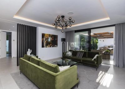 The living area at Villa Tucan, Nueva Andalucía