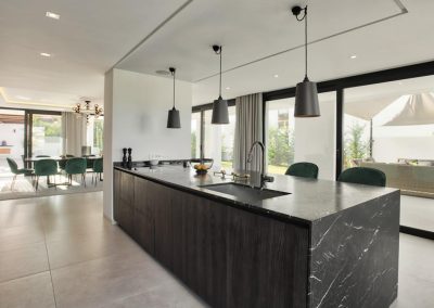 The kitchen at Villa Tucan, Nueva Andalucía