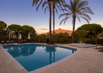 The swimming pool & hot tub at Villa Yuste, Nueva Andalucía