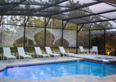 The swimming pool & spillover tub at Watersong Resort 6, Davenport, Florida