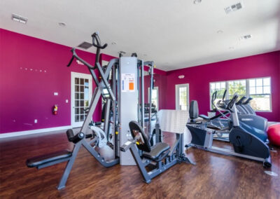 The communal fitness centre at West Lucaya Village, Kissimmee, Orlando