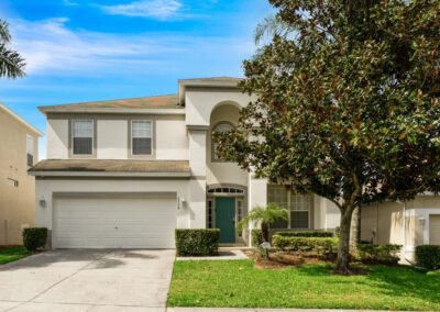Windsor Hills Resort 439, Kissimmee is a six bedroom, four bathroom luxury villa to sleep 12. Open plan living is comfortably furnished with two sitting areas with TVs. Private screened pool with lounge chairs & dining table. Resort amenities and just five miles from Disney.