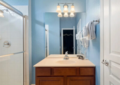Bedroom #3 adjacent bathroom at Windsor Hills Resort 602, Kissimmee