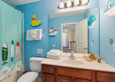 Bedroom #4 adjacent bathroom at Windsor Hills Resort 602, Kissimmee