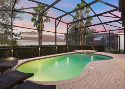 The swimming pool & spillover tub at Windsor Hills Resort 602, Kissimmee