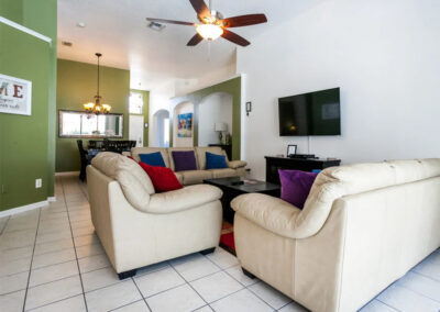 The living area at Windsor Palms Resort 21, Kissimmee, Orlando