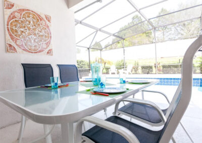 The covered lanai at Windsor Palms Resort 21, Kissimmee, Orlando