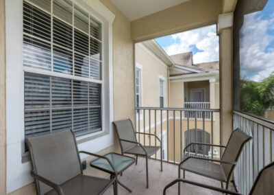 The private balcony at Windsor Palms Resort 60, Kissimmee, Orlando